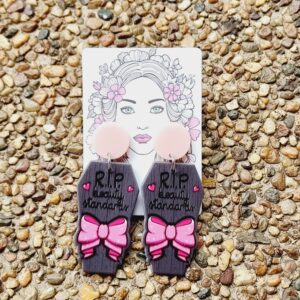 R.I.P Beauty Standards Acrylic Stud Dangle Earrings