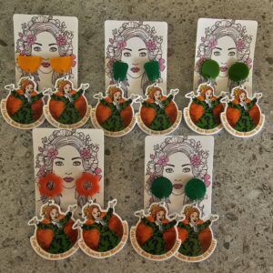 School Bus Take Chances Design Stud Dangle Earrings