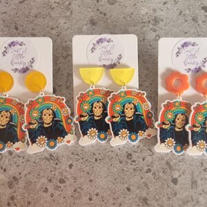 Jason Retro Rainbow Acrylic Stud Dangle Earrings