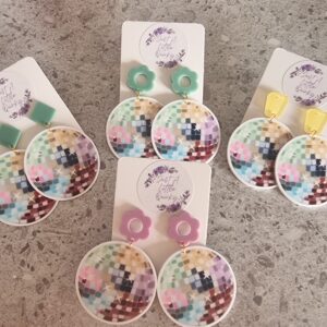 Taylor Swift Eras Tour Disco Acrylic Stud Dangle Earrings