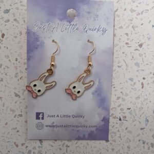 Easter Bunny Face Hook Dangle Earrings