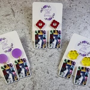 Taylor Swift Eras Tour Design Acrylic Stud Dangle Earrings