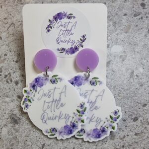 Just A Little Quirky Design Acrylic Stud Dangle Earrings