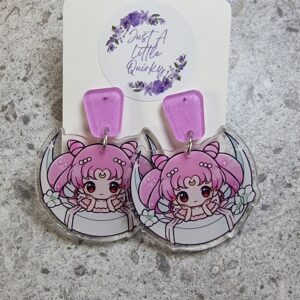 Sailor Moon Design 2 Acrylic Stud Dangle Earrings