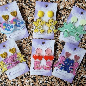 Care Bears Acrylic Stud Dangle Earrings