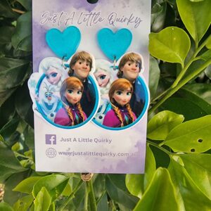 Frozen Acrylic Stud Dangle Earrings Design