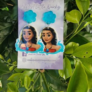 Moana Acrylic Stud Dangle Earrings Design
