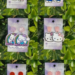 Hello Kitty Acrylic Stud Dangle Earrings Designs