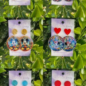 Mouse And Friends Acrylic Stud Dangle Earrings Designs