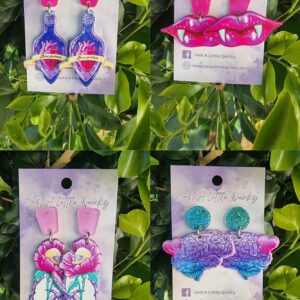 Quirky Body Parts Acrylic Stud Dangle Earrings Designs