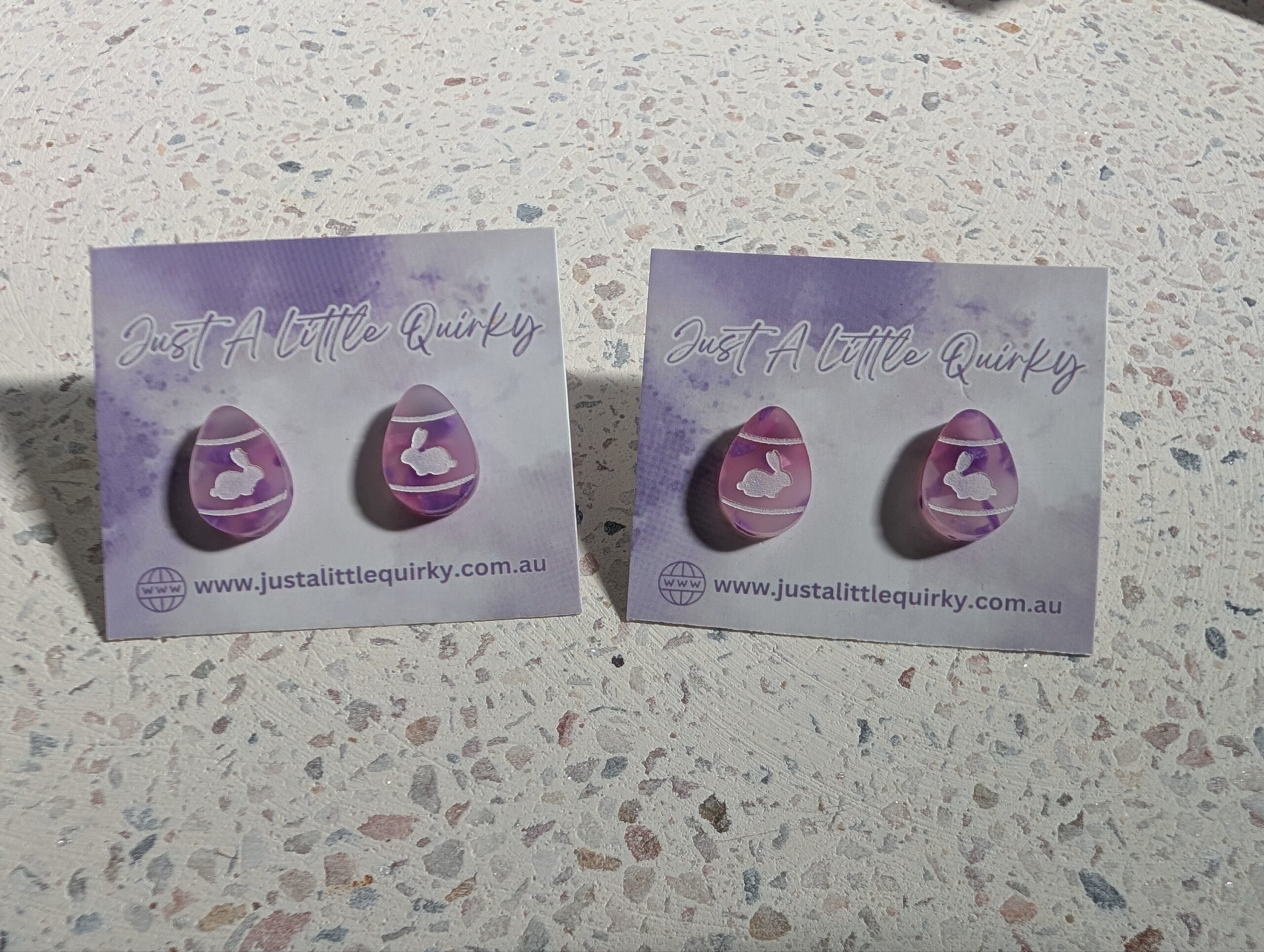 Pink And Purple Petals Easter Egg Earrings