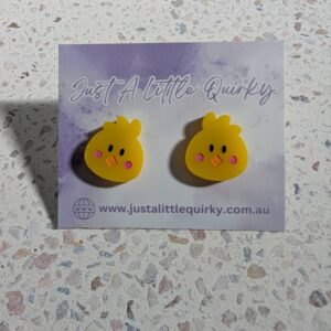 Little Chicken Face Easter Stud Earrings