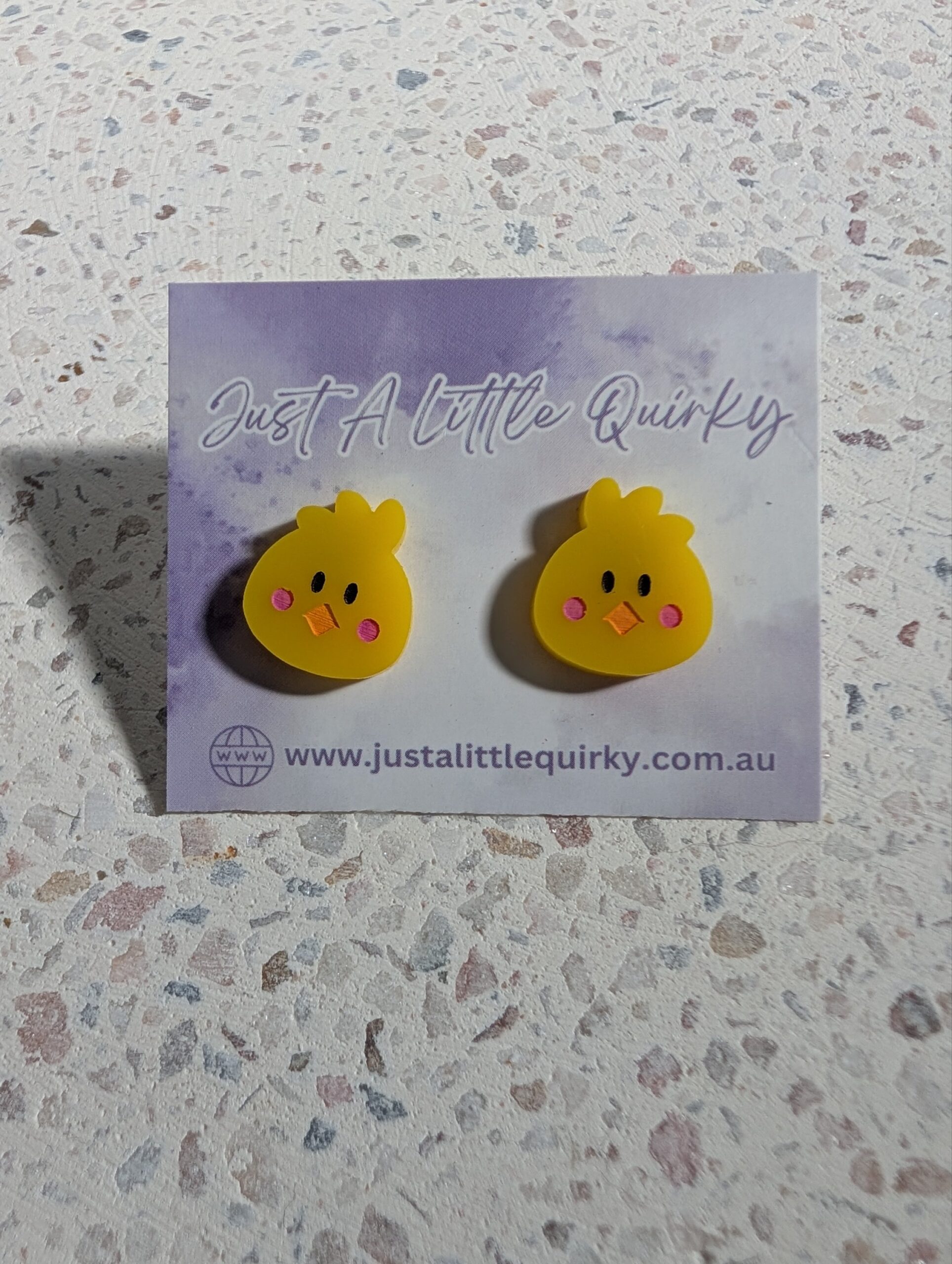 Little Chicken Face Easter Stud Earrings