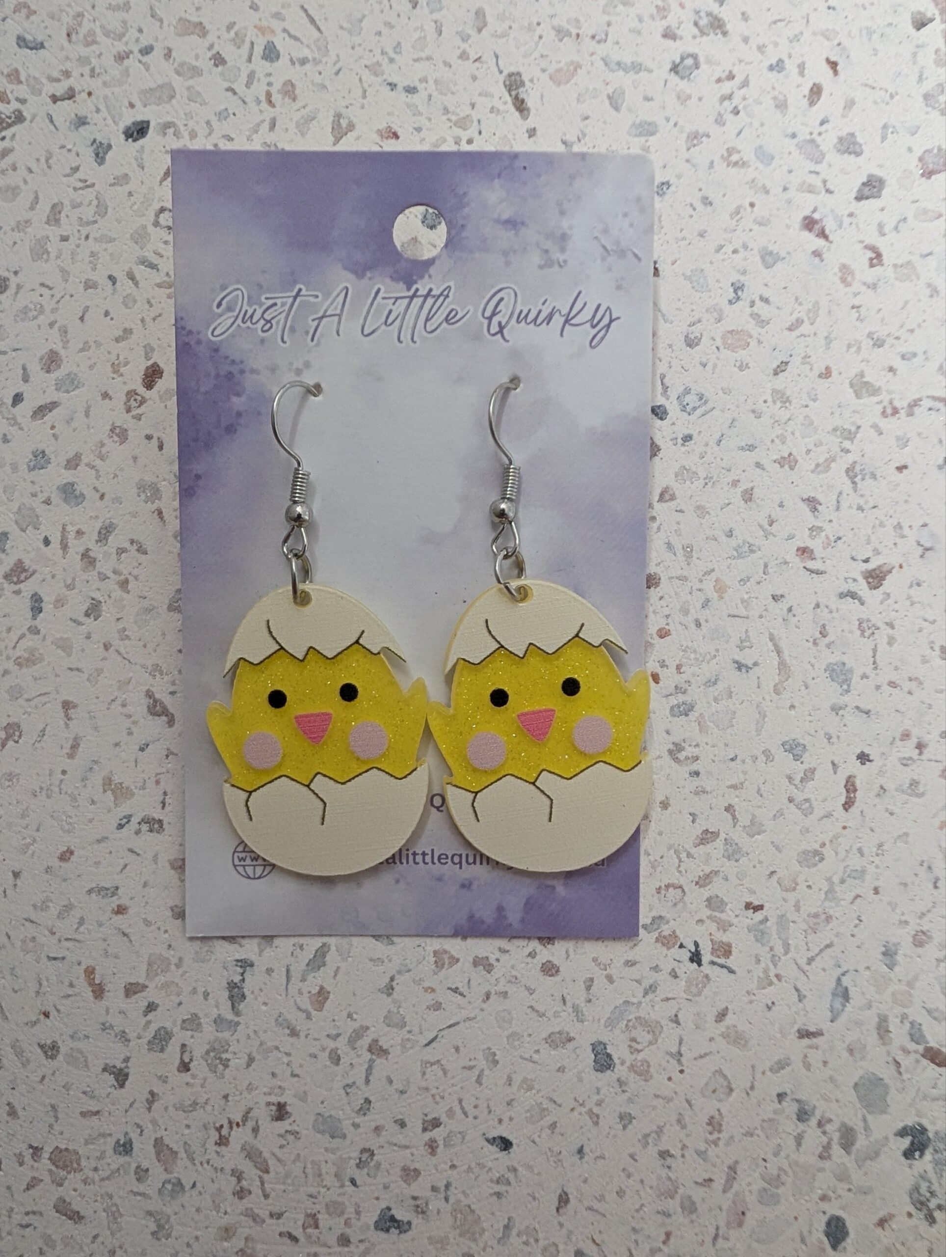 Baby Chicken Hatching Easter Hook Dangle Earrings