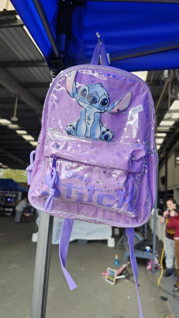 Stitch Purple Glitter Back Pack - Image 3