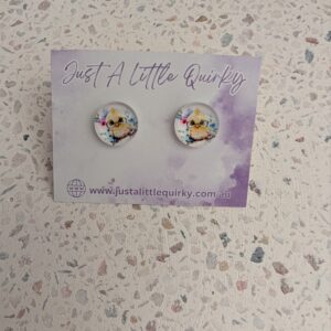 Little Chicken Wearing Glasses Stud Earrings