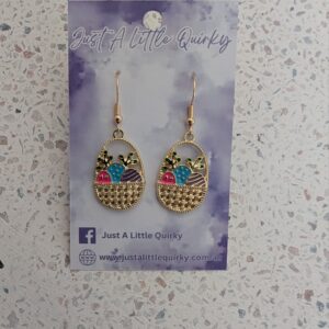 Easter Egg Basket Hook Dangle Earrings Copy